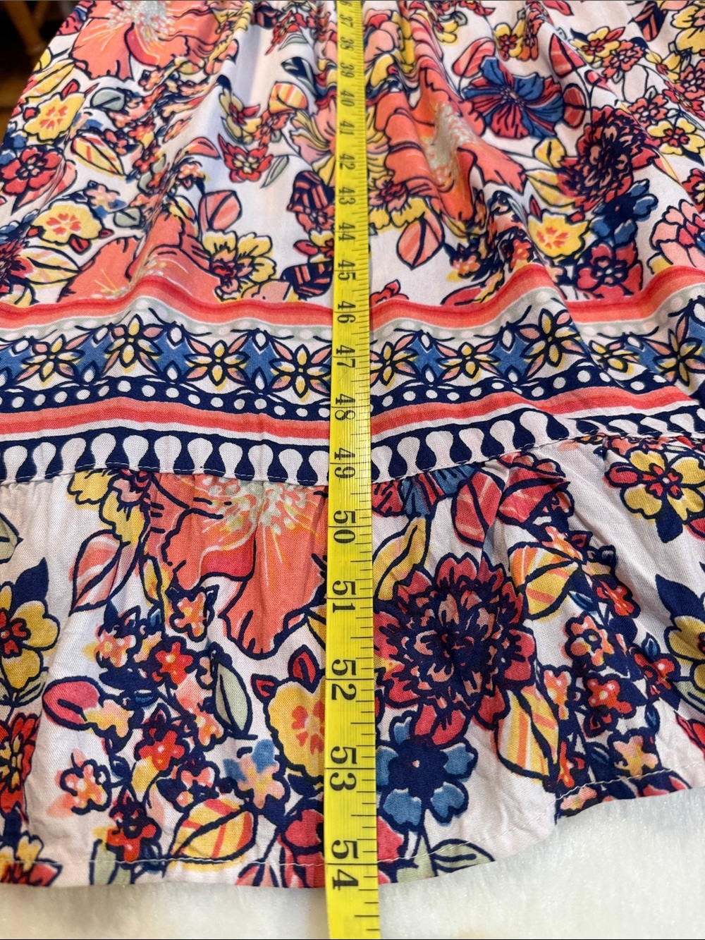 Angie Floral Boho Maxi Dress Twist Front Keyhole Smocked Back Size Small - Picture 12 of 12